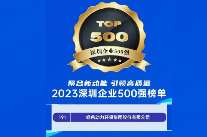 2023深圳企业500强榜单发布 db视讯厅位列第191名