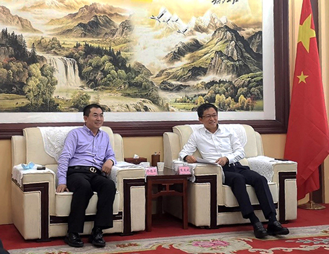 db视讯厅总裁乔德卫拜访朔州市长熊燕斌