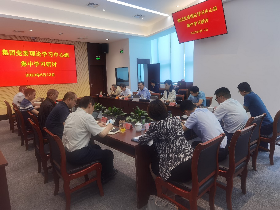 db视讯厅集团党委理论学习中心组召开第六次集中学习研讨